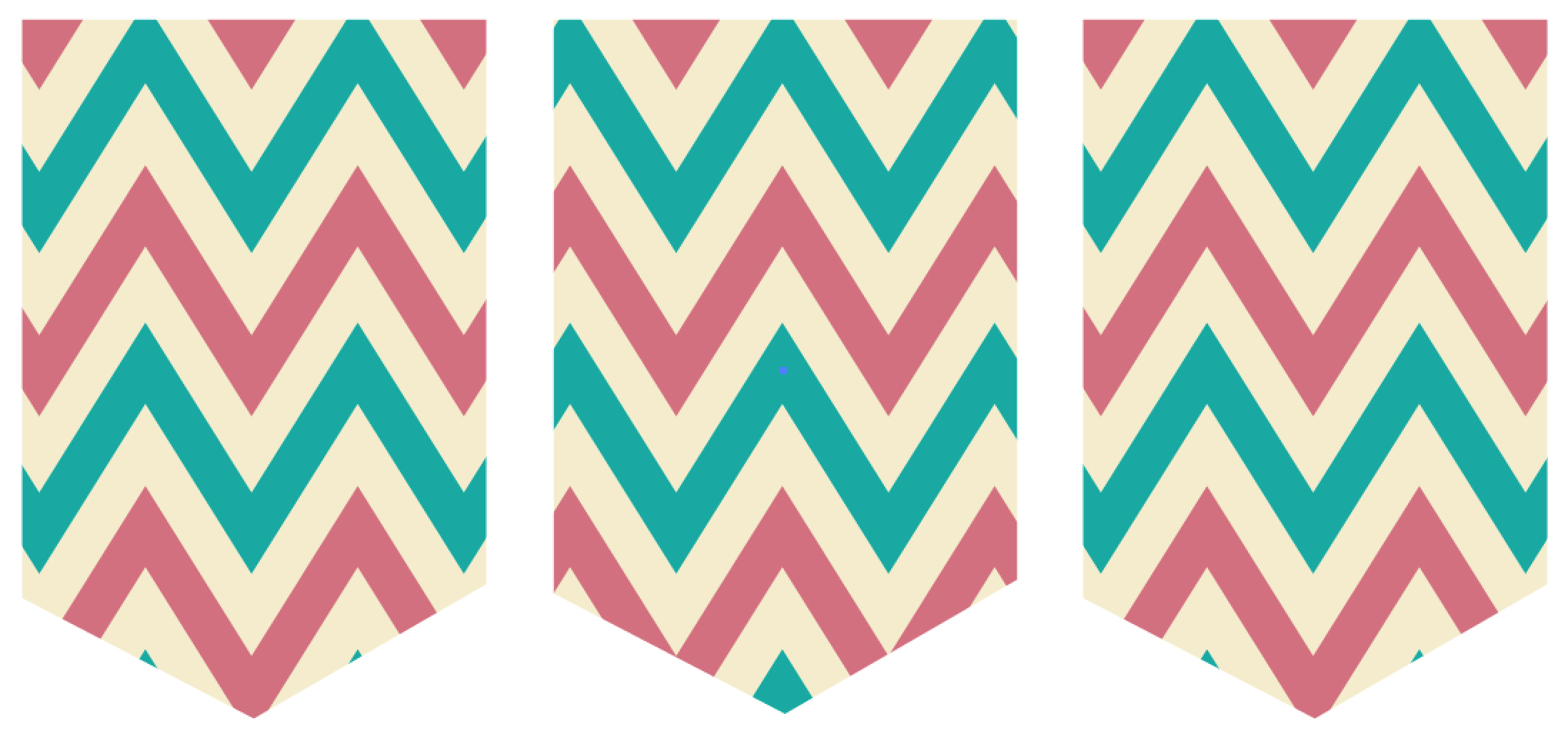 Pink & blue chevron bunting